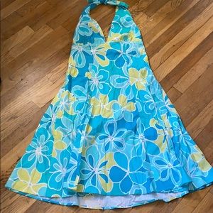 JL summer halter dress floral size L jrs NWT